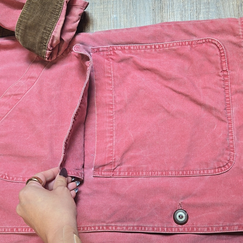 Eddie Bauer Vintage Canvas Barn Jacket Corduroy Streetwear Heritage Workwear - Picture 6 of 8